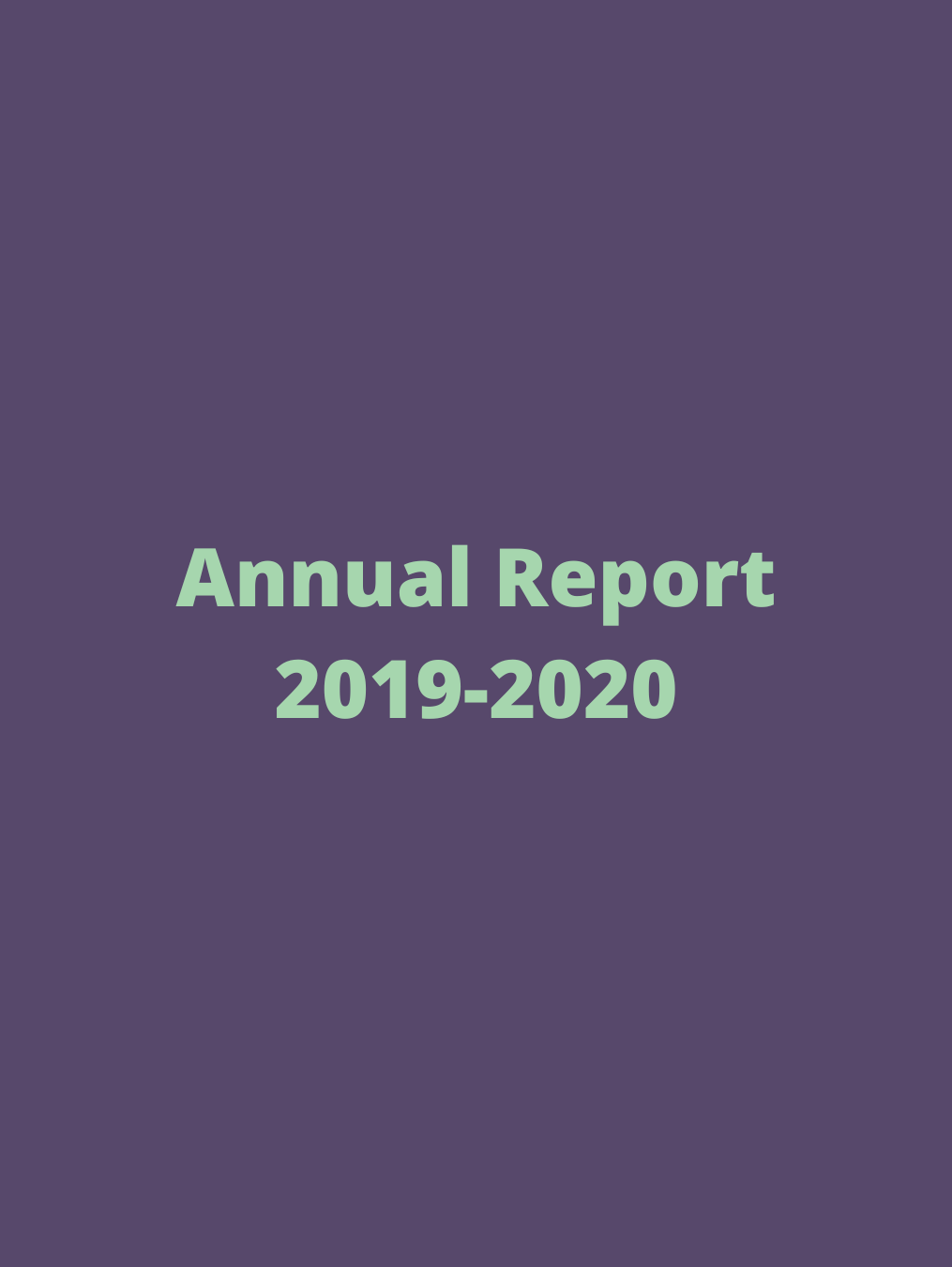 Annual Report 2019-2020 display graphic