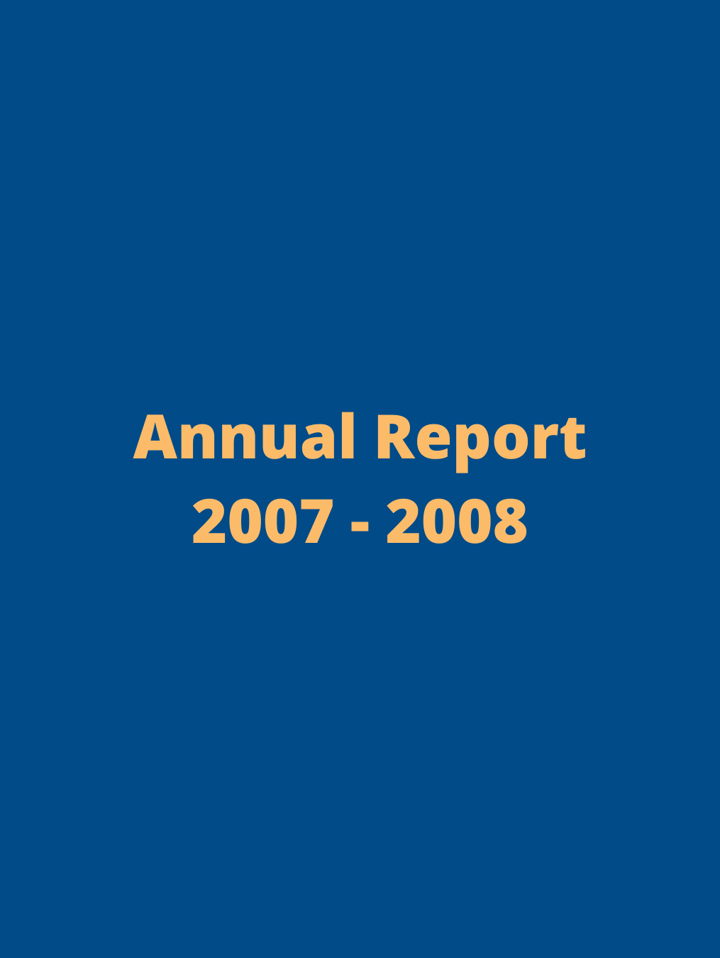 Annual Report 2007-2008 display graphic