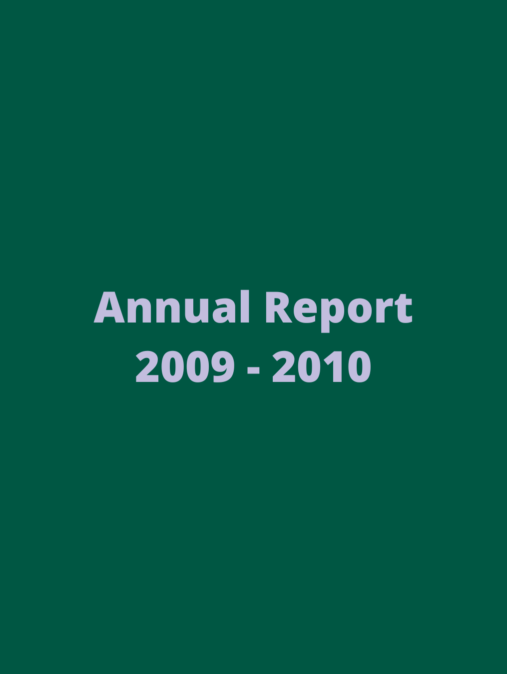 Annual Report 2009-2010 display graphic