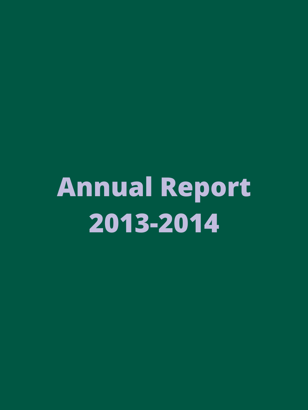 Annual Report 2013-2014 display graphic